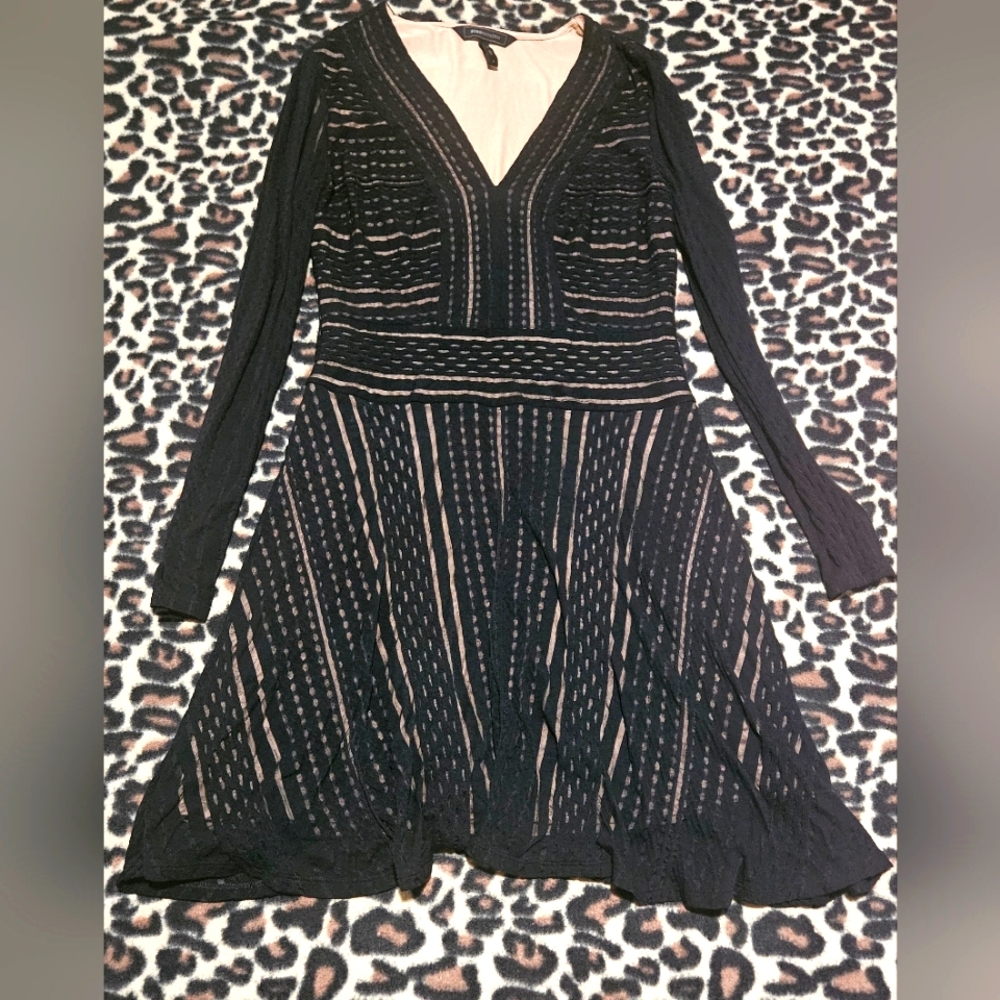 Womens black long sleeved dress